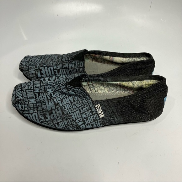 Toms Carpenter Diem canvas slip on shoes size 6 - Picture 3 of 6